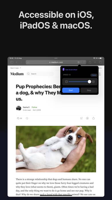 Auto Scroll and Read App screenshot