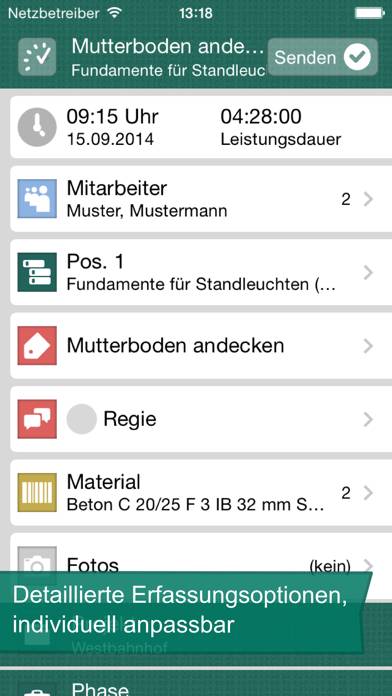 Mobilrapport Pro App-Screenshot