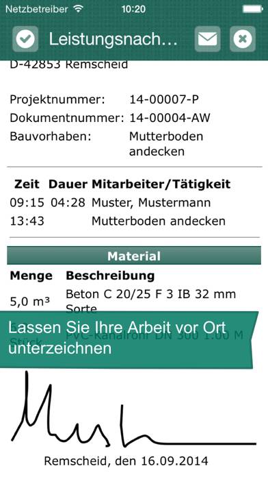 Mobilrapport Pro App-Screenshot