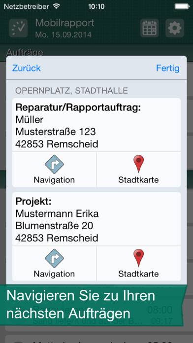 Mobilrapport Pro App-Screenshot