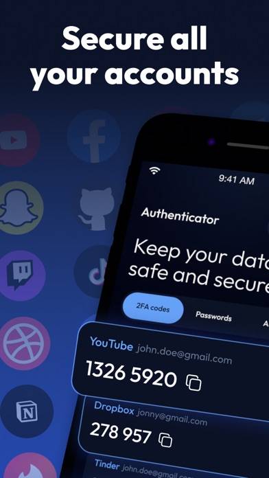 Two Factor Authenticator App App skärmdump