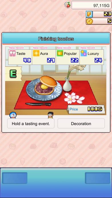 Doraemon Dorayaki Shop Story captura de pantalla del juego