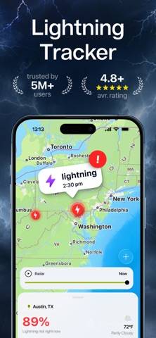 Lightning Tracker App screenshot