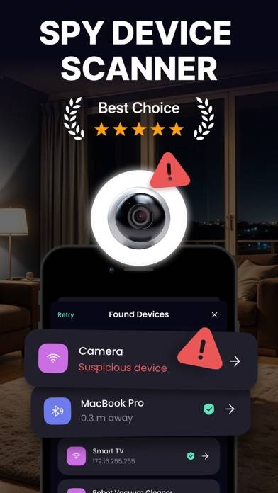 Hidden Cameras Scanner, Finder screenshot