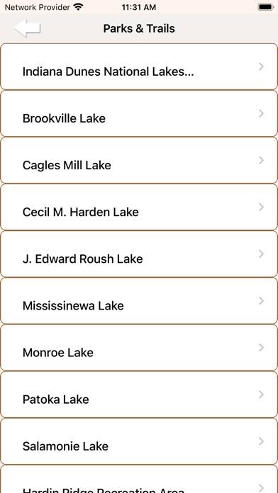 Indiana = State Parks & Trails App screenshot