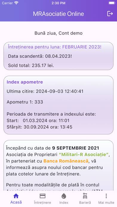 MRAsociatie Schermata dell'app