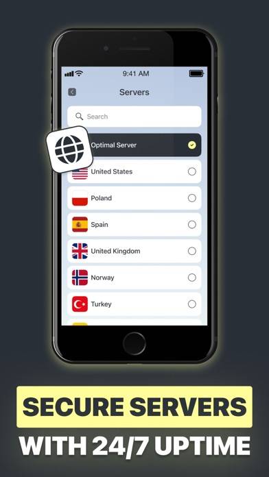 SafeStream VPN App skärmdump