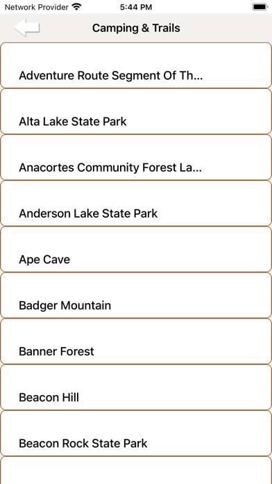 State Parks IN Washingtone App screenshot