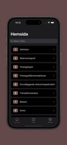 Bokföringslärande skärmdump