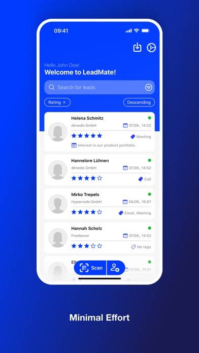 LeadMate App skärmdump