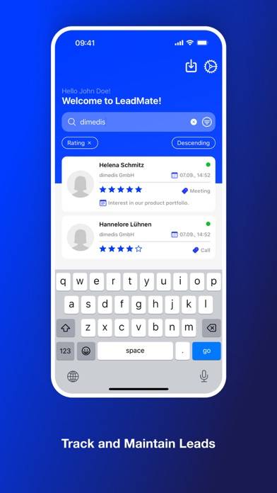 LeadMate App skärmdump