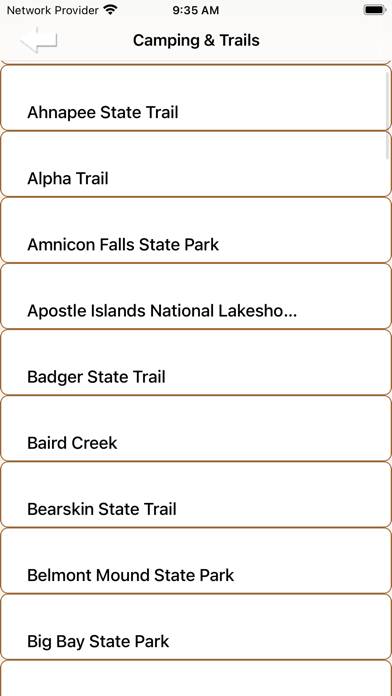 Wisconsin-State Parks & Trails App screenshot