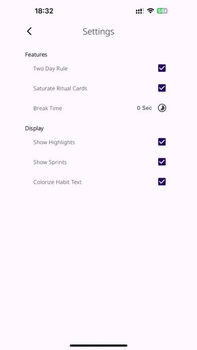 Hornor Ritual Habit App screenshot