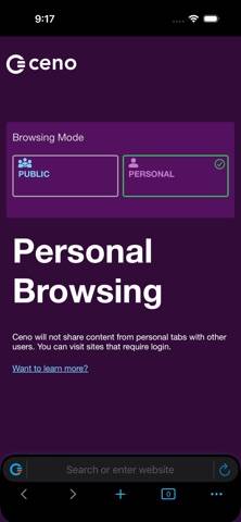 Ceno Browser Скриншот приложения