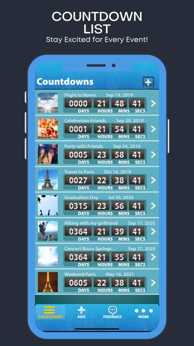 Holiday and Vacation Countdown App screenshot #2