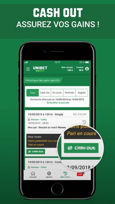 Unibet Capture d'écran de l'application