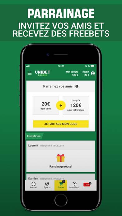 Unibet Capture d'écran de l'application