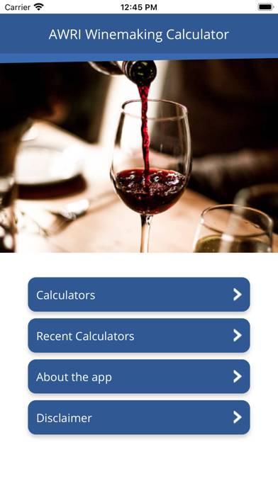 AWRI Winemaking Calculators Captura de pantalla de la aplicación #1