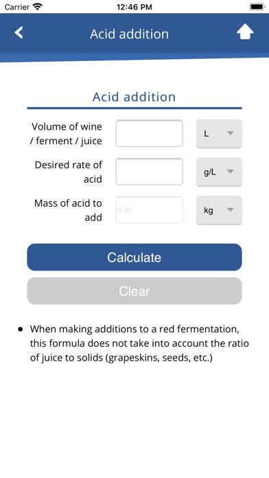 AWRI Winemaking Calculators App screenshot #4