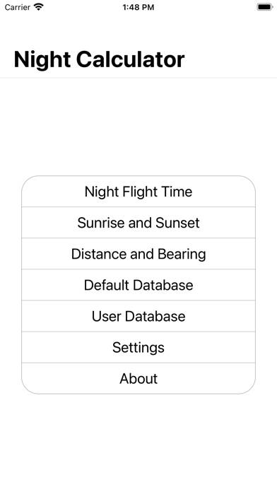 Flight night time App screenshot #1