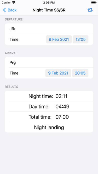 Flight night time Скриншот приложения #2