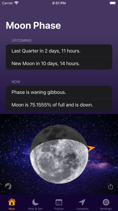 Moon Phase Calendar Plus Uygulama ekran görüntüsü #1