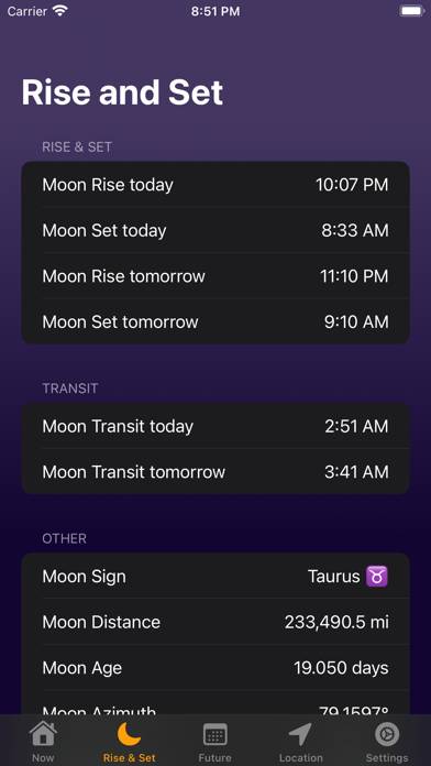 Moon Phase Calendar Plus Uygulama ekran görüntüsü #5