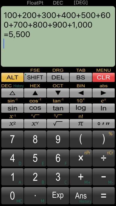 Panecal Plus Sci. Calculator Schermata dell'app #1