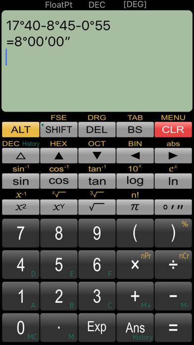 Panecal Plus Sci. Calculator Скриншот приложения #2