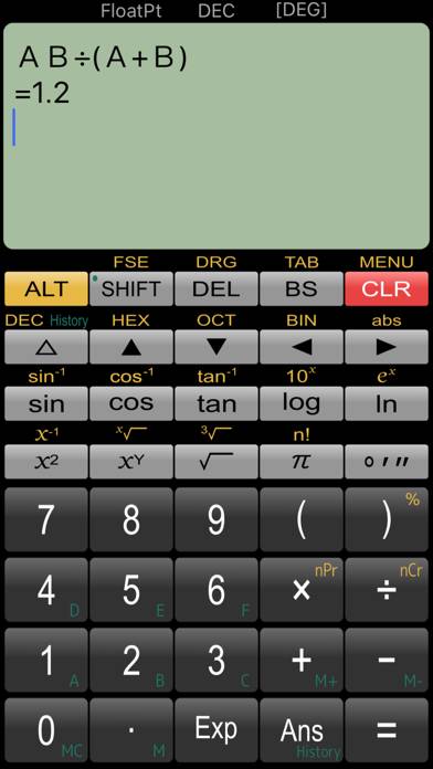 Panecal Plus Sci. Calculator Schermata dell'app #3