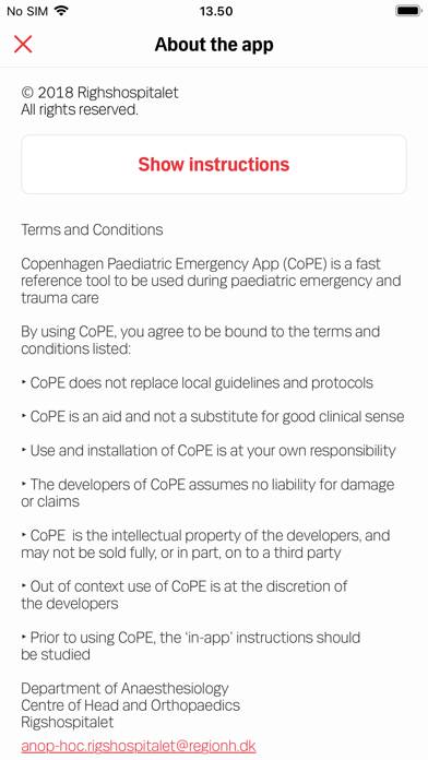 CoPE Paediatric Emergency App skärmdump #4