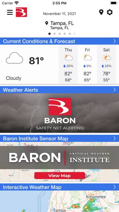 Baron Critical Weather App screenshot