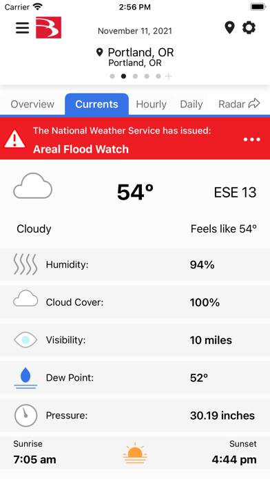 Baron Critical Weather App screenshot