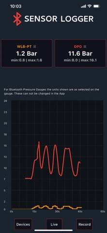 SensorLogger Sensor Monitor App skärmdump