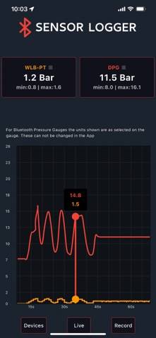 SensorLogger Sensor Monitor App skärmdump