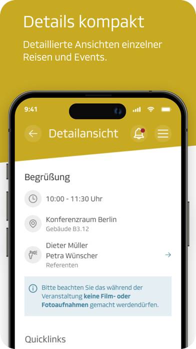 DVAG MeinEvent App-Screenshot