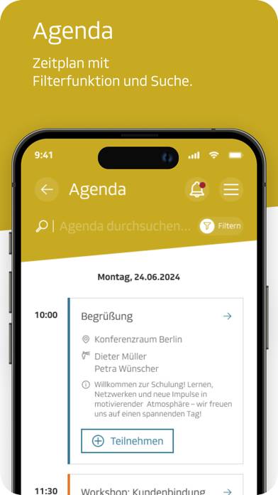 DVAG MeinEvent App-Screenshot