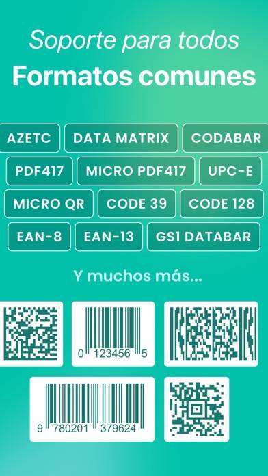 Lector QR · Cód. de Barras Captura de pantalla de la aplicación