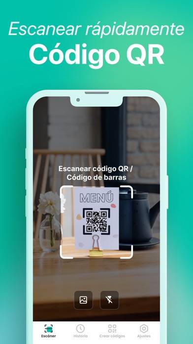 Lector QR · Cód. de Barras Captura de pantalla de la aplicación