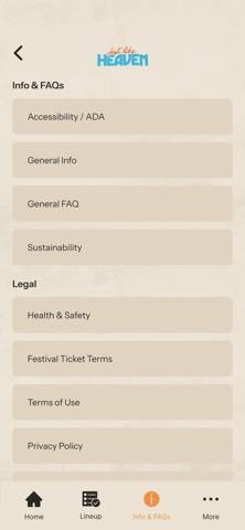 Just Like Heaven Fest App screenshot