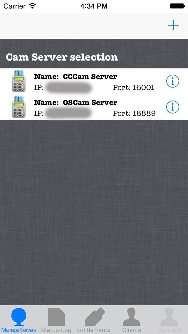 CCCam Manager Captura de pantalla de la aplicación #2