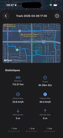 GPS Trace App screenshot