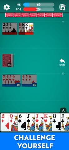 Rummy 500 schermata del gioco