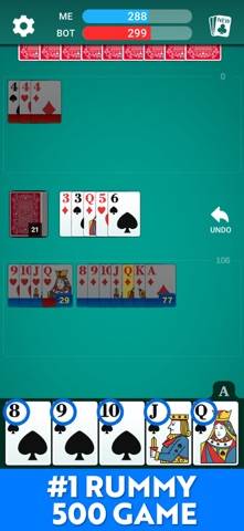 Rummy 500 schermata del gioco
