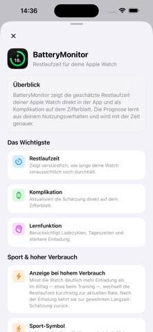 BatteryMonitorComplication Capture d'écran de l'application