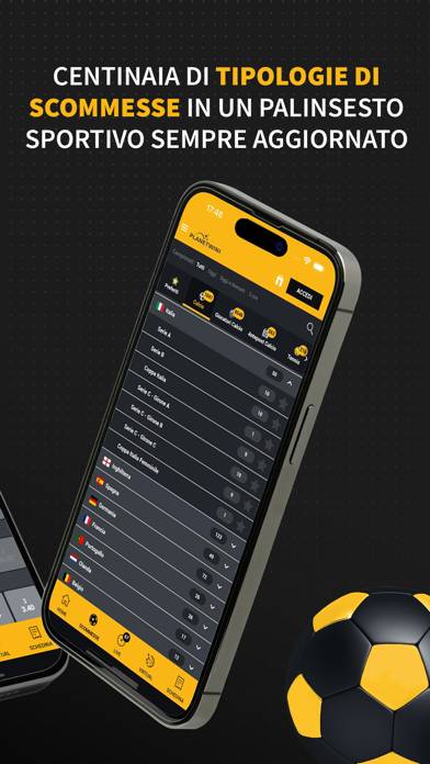 Planetwin365 Scommesse Sport Schermata dell'app