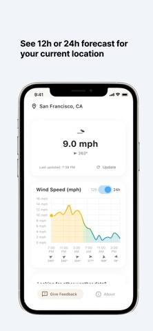 Wind now Schermata dell'app