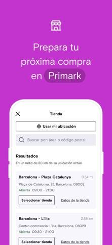 Primark Captura de pantalla de la aplicación