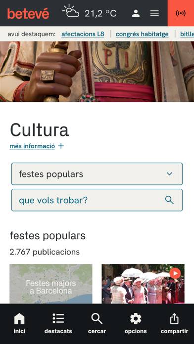 Betevé Captura de pantalla de la aplicación