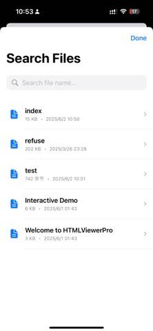 HTMLViewer Pro plus Captura de pantalla de la aplicación
